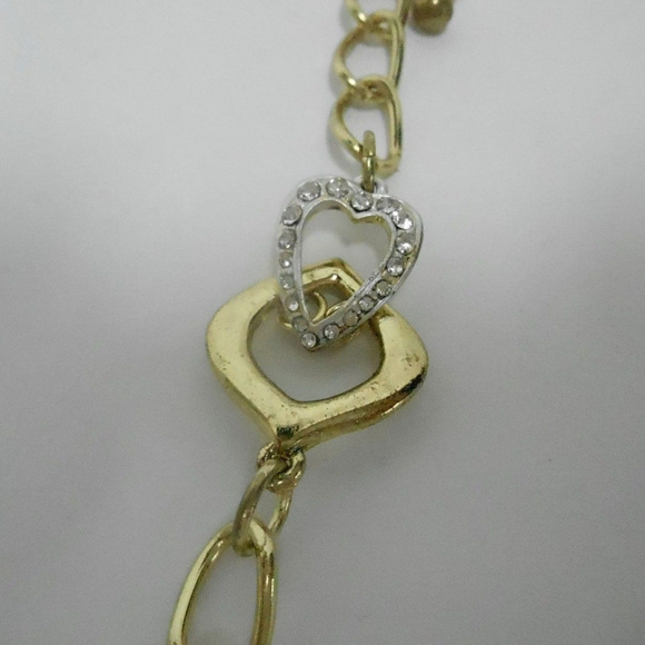 LIVE LAUGH LOVE CRYSTAL HEART NECKLACE EARRING SET - Picture 3 of 7